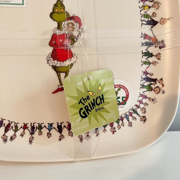 Dr. Seuss Holiday Dr Seuss The Grinch Christmas Bamboo Fibre Dinner Plates Poshmark